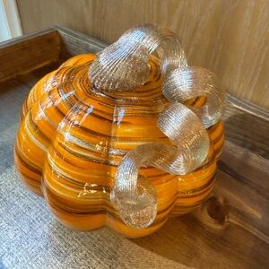 Shimmery glass pumpkin